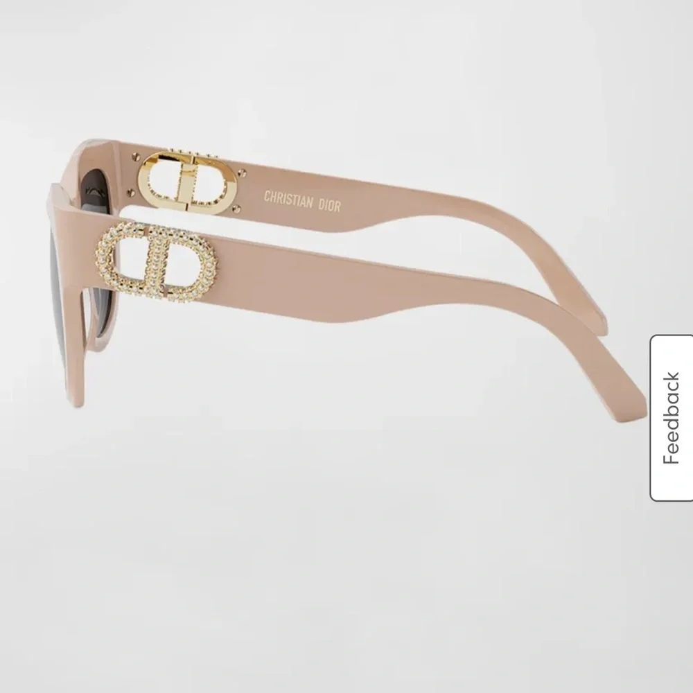 Authentic Christian Dior 30 Montaigne B4I Crystal Sunglasses Nude Pink CD